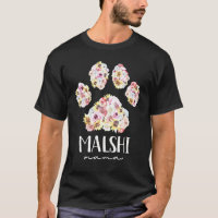 Malshi Mama Maltese Shih Tzu Floral Paw Dog Mama