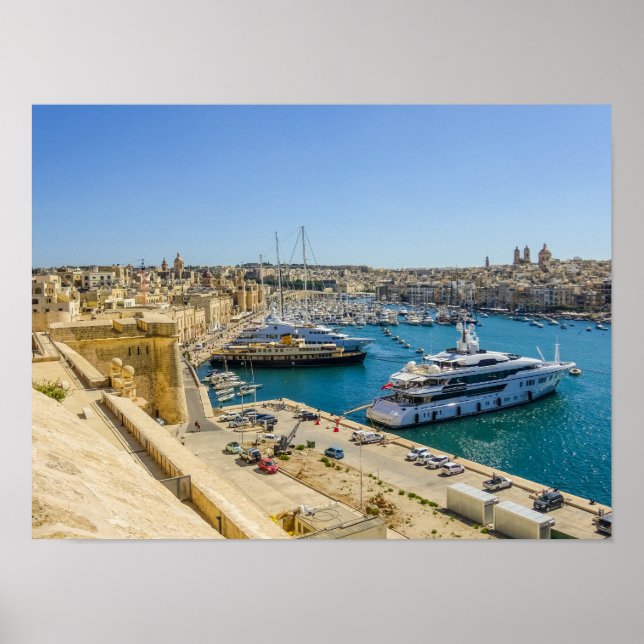Malta Birgu Waterfront Fort St. Angelo Vittoriosa Poster (Vorne)