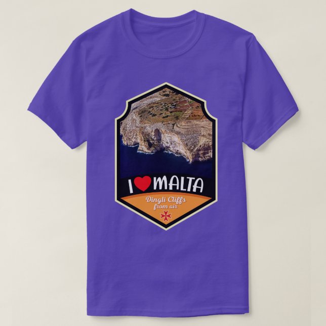 Malta Dingli Cliffs von Airliner T-Shirt (Design vorne)