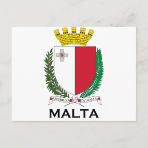 MALTA - Emblem/Wappen/Symbol/Flagge Postkarte
