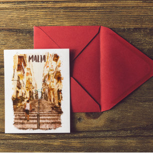 Malta European Island Architecture Postkarte