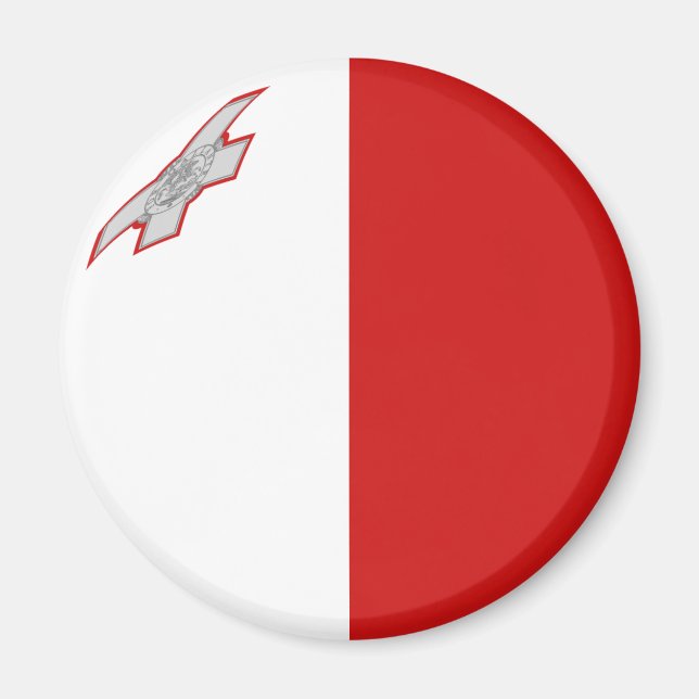 Malta Fischaugen-Flagge-Magnet Magnet (Vorne)