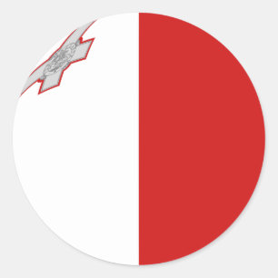 Malta Fisheye Flag Sticker