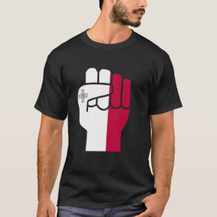 Malta Fist Bekleidung maltesische Flagge gestiegen T-Shirt