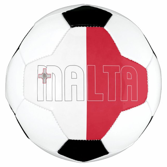 Malta Flag Bicolor Patriotic  Fußball (Vorderseite)