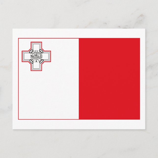 Malta Flag (hell) Postkarte (Vorderseite)