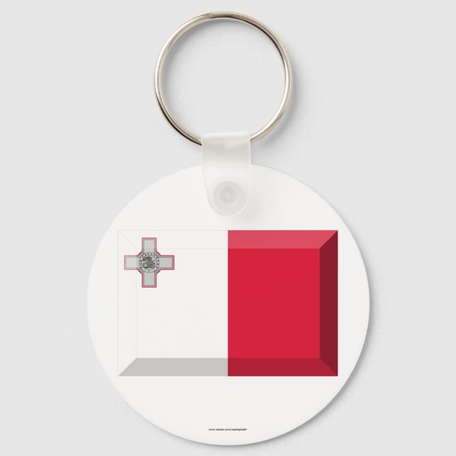 Malta Flag Jewel Schlüsselanhänger (Vorderseite)