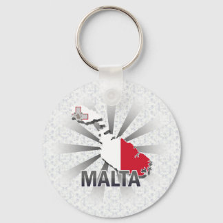 Malta Flag Map 2.0 Schlüsselanhänger