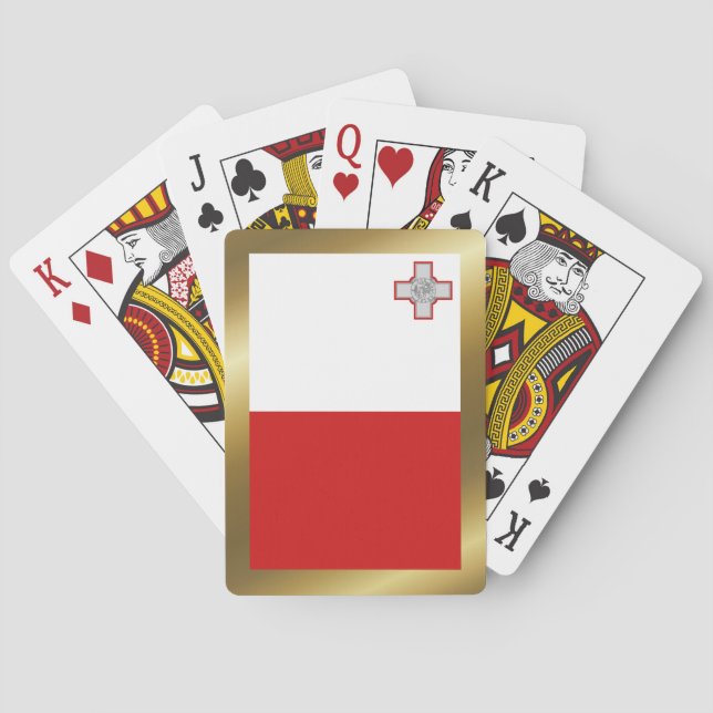 Malta Flag Playing Cards Spielkarten (Rückseite)