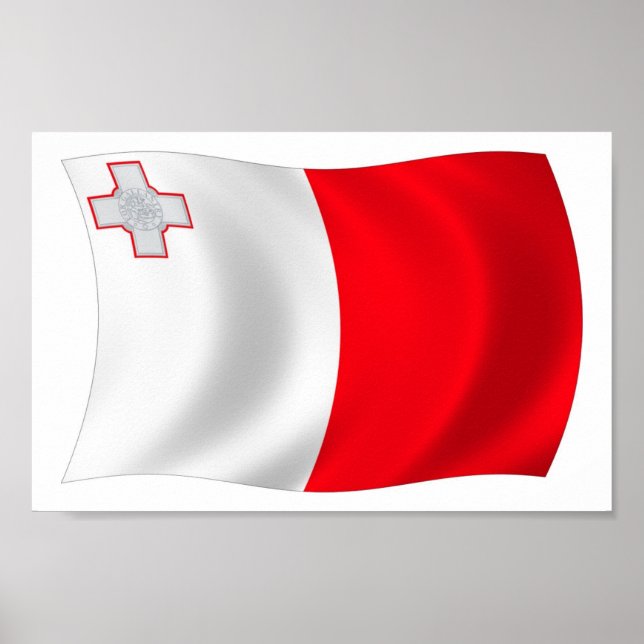 Malta Flag Poster Print (Vorne)