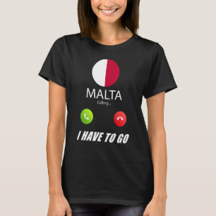 Malta Flag Souvenir Malta ruft an T-Shirt