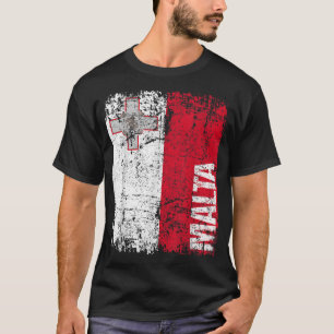 MALTA Flag Vintag MALTA gestört T-Shirt