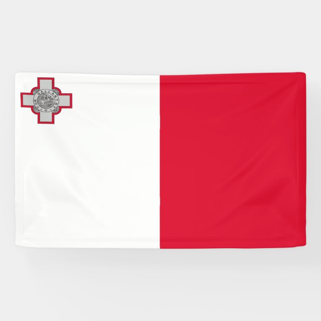 Malta-Flagge Banner (Horizontal)