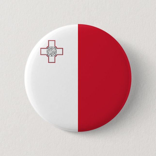Malta-Flagge Button (Vorderseite)