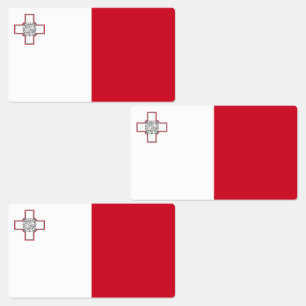Malta-Flagge Etiketten