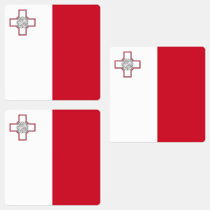 Malta-Flagge Etiketten