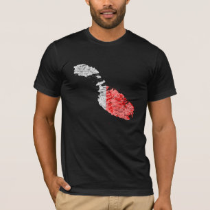 Malta Flagge Farbkarte T-Shirt