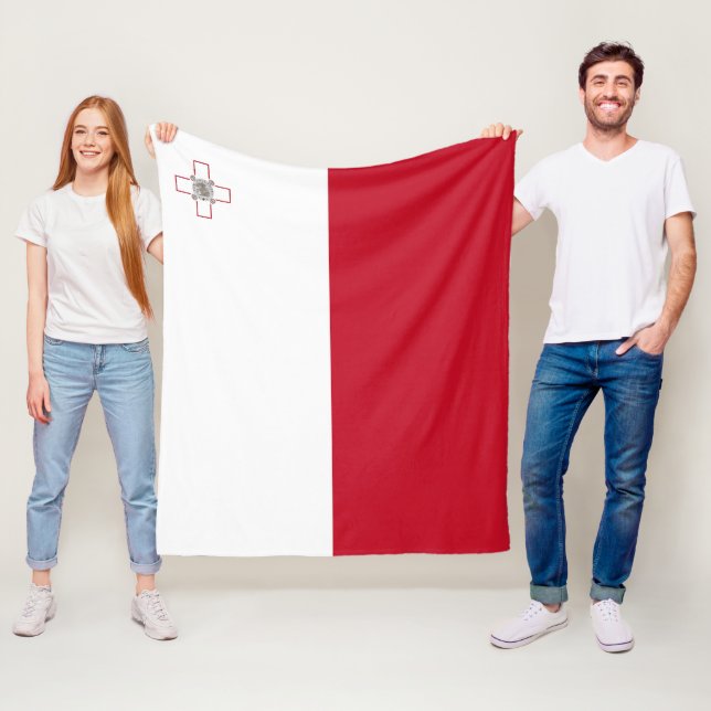 Malta-Flagge Fleecedecke (Beispiel)