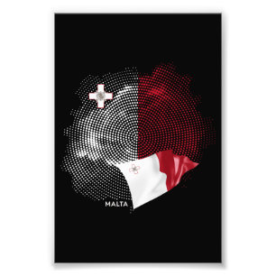Malta-Flagge Fotodruck