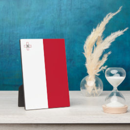 Malta-Flagge Fotoplatte