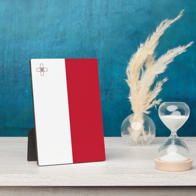 Malta-Flagge Fotoplatte (Seite)