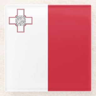 Malta-Flagge Glasuntersetzer