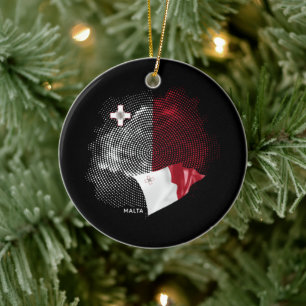 Malta-Flagge Keramik Ornament