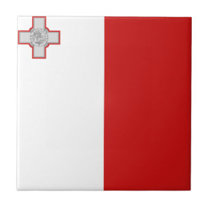 Malta-Flagge Keramikfliese
