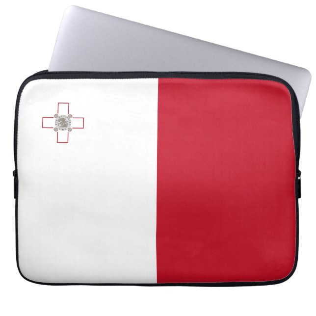 Malta-Flagge Laptopschutzhülle (Vorderseite)