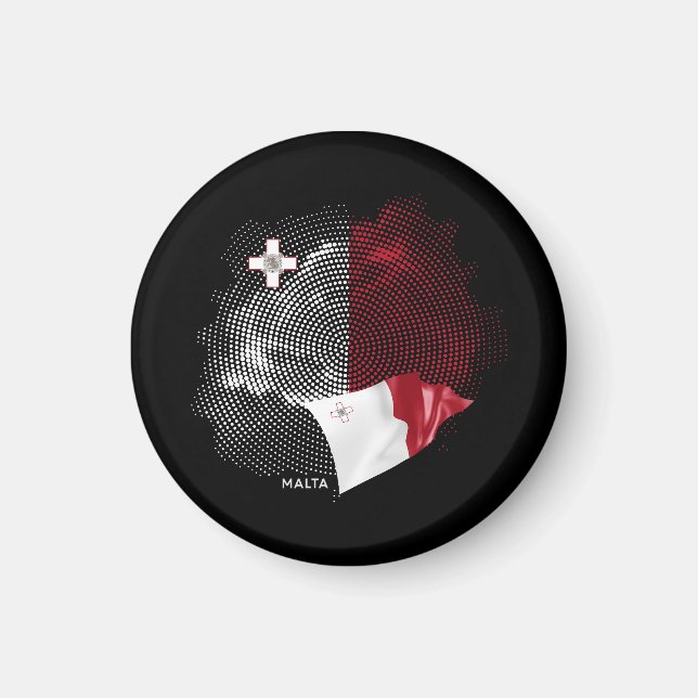 Malta-Flagge Magnet (Vorne)
