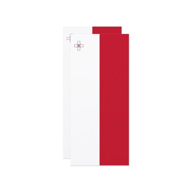 Malta-Flagge Menükarte (Vorderseite/Rückseite Beispiel)