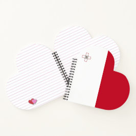 Malta-Flagge Notizbuch