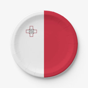 Malta-Flagge Pappteller