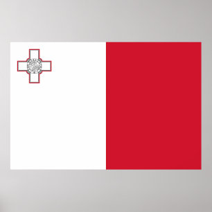 Malta-Flagge Poster