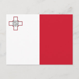 Malta-Flagge Postkarte