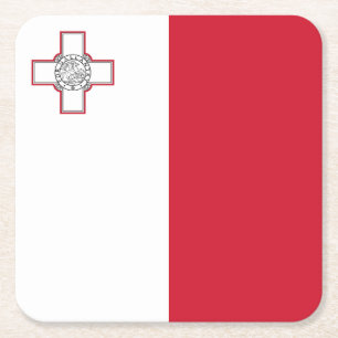 Malta-Flagge Rechteckiger Pappuntersetzer