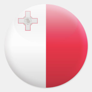 Malta-Flagge Runder Aufkleber