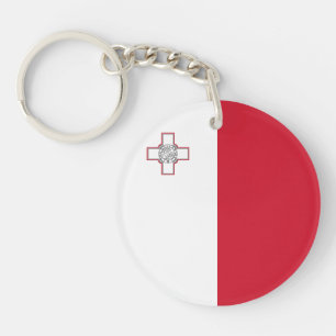 Malta-Flagge Schlüsselanhänger