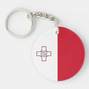 Malta-Flagge Schlüsselanhänger