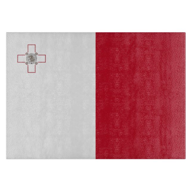 Malta-Flagge Schneidebrett (Vorderseite)