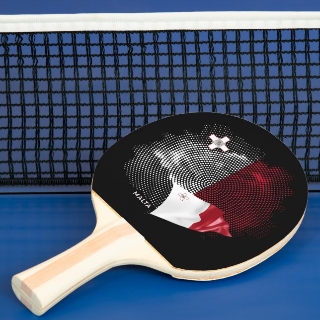 Malta-Flagge Tischtennis Schläger (InSitu)
