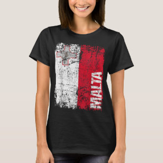 MALTA Flagge Vintage abgenutzt MALTA T-Shirt