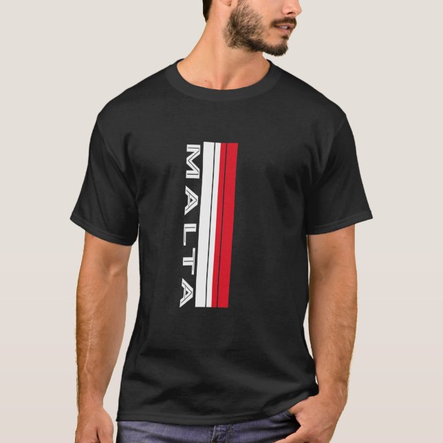 Malta-Flaggenfarben T-Shirt (Vorderseite)