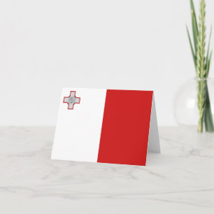 Malta Flaggennotecard Karte