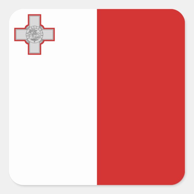 Malta Flaggensticker Quadratischer Aufkleber (Vorderseite)