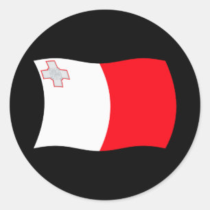 Malta Flaggensticker Runder Aufkleber