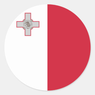 Malta Flaggensticker Runder Aufkleber