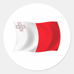 Malta Flaggensticker Runder Aufkleber
