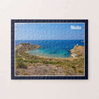 Malta Ghajn Tuffieha Bay Mediterranean Sea Island Puzzle