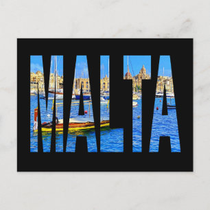Malta Grand Harbour Birgu Postkarte